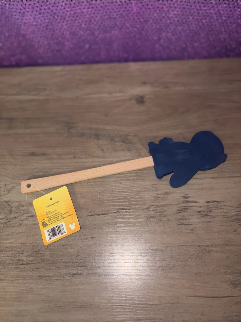 🏝️🎉 Disney Stitch Silicone Spatula Wooden Handle Kitchen Utensil NWT Blue